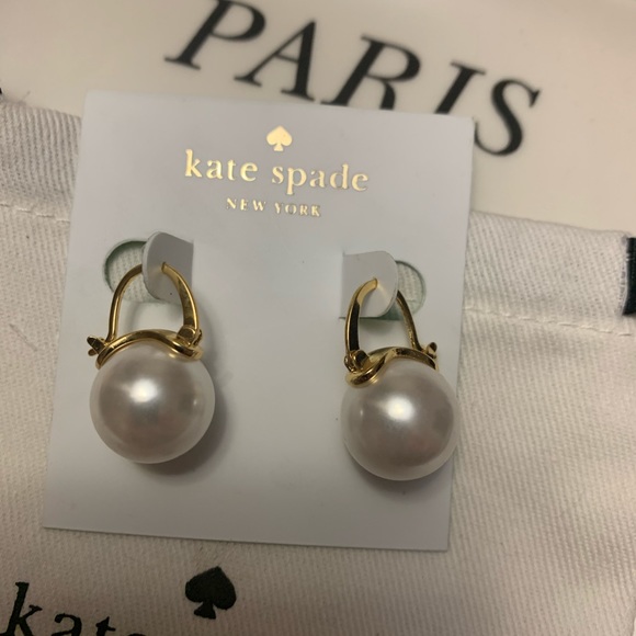 💋 NEW KATE SPADE PEARL DROP EARRINGS - Picture 4 of 5